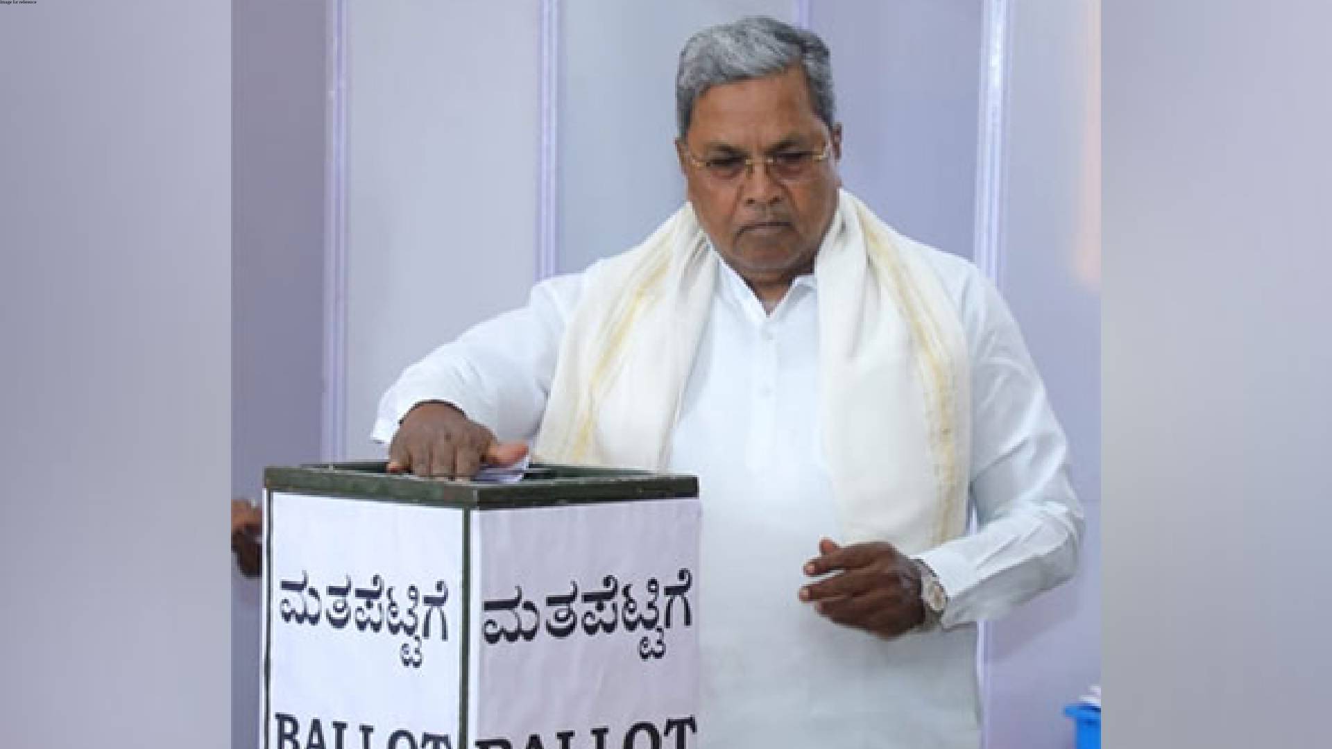 Karnataka CM Siddaramaiah casts his vote for Rajya Sabha elections